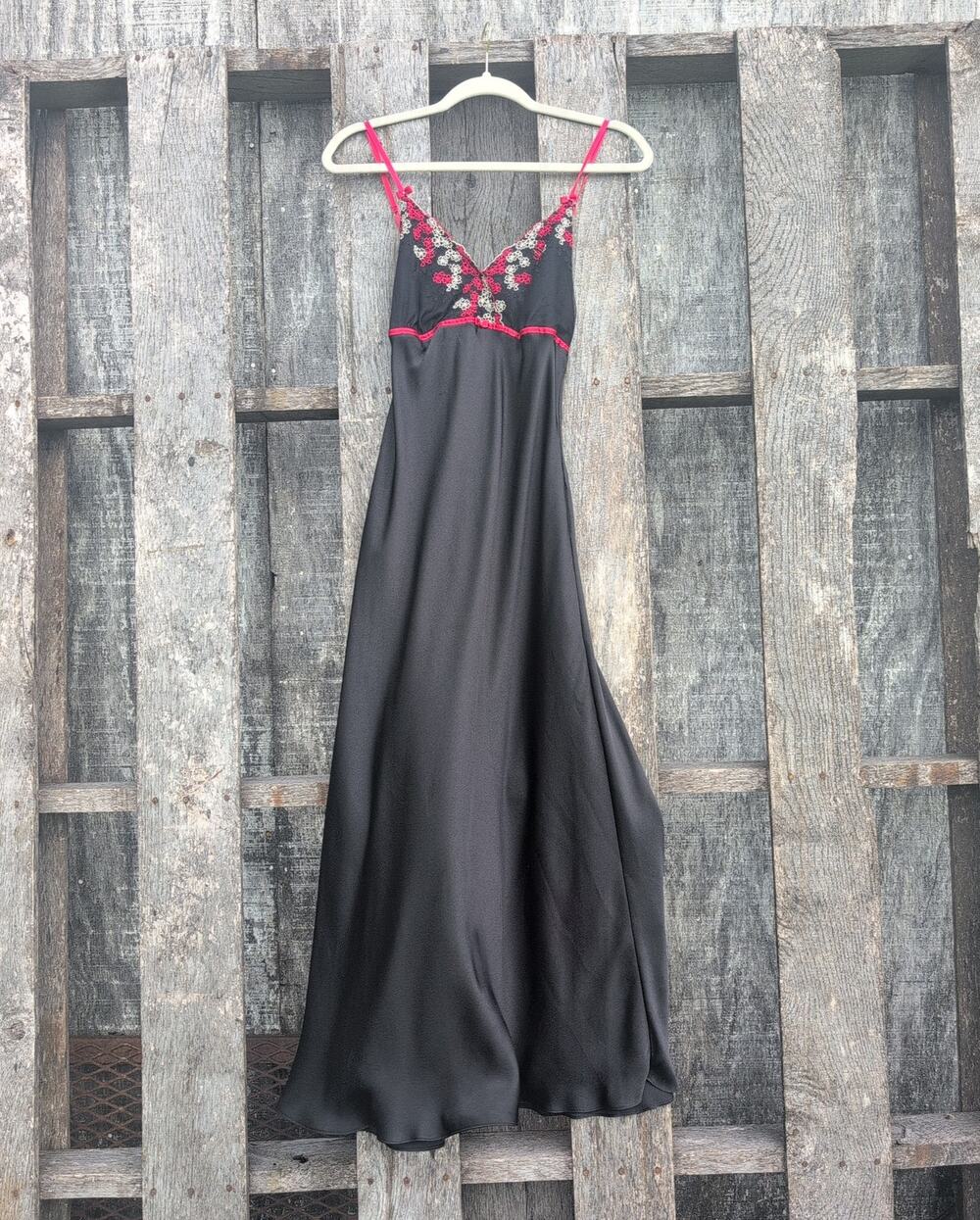 Lenea Donatella Y2K Grunge Sleaze Satin Slip Dress Women's Small